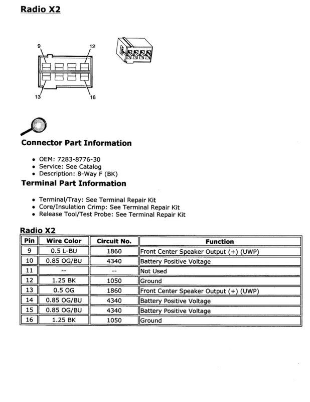 G8 Pinouts for Harnesses(Radio, Fact. Amp, accessory ... pontiac g8 radio wiring diagram 